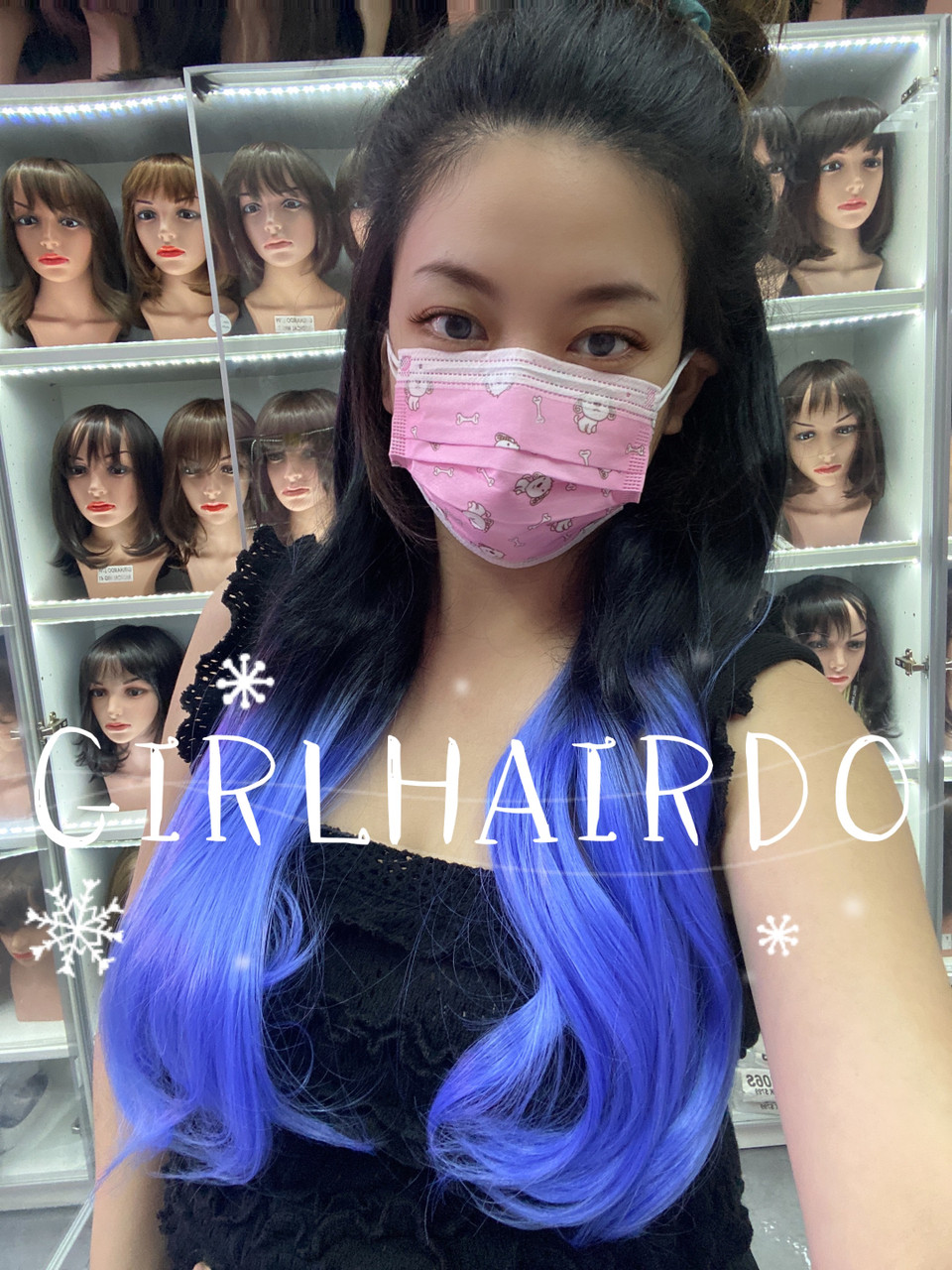 Blue hotsell wig singapore