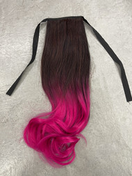 Ombré ponytail rose pink