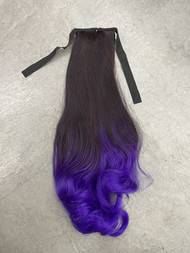 Ombré ponytail midnight purple
