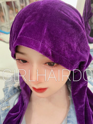 Velvety purple scarf