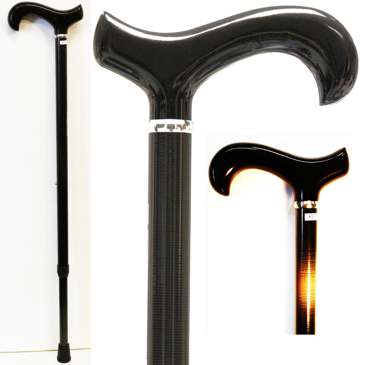 Black OPP Carbon Fiber Walking Cane, Height Adjustable Good Life
