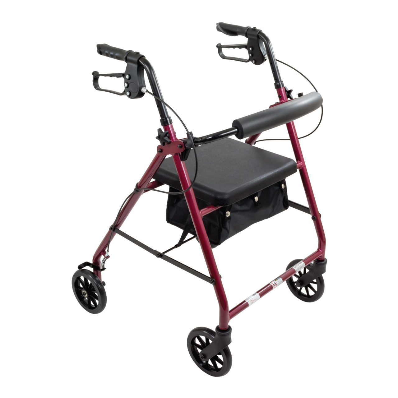 Rollator Walker, Adjustable Height, Brakes, Seat Good Life Medical