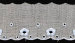 Blue Daisy Eyelet Lace Edging