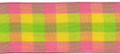 Plaid Wire Edge Ribbon from Kari Me Away in Pink, Green and Yellow