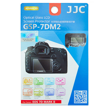 JJC Ultra-Thin Optical Glass LCD Screen Protector GSP-7DM2 for Canon 7DII (Adhesive)