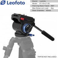 Leofoto VT-10 60mm Flat Base Video Fluid Head