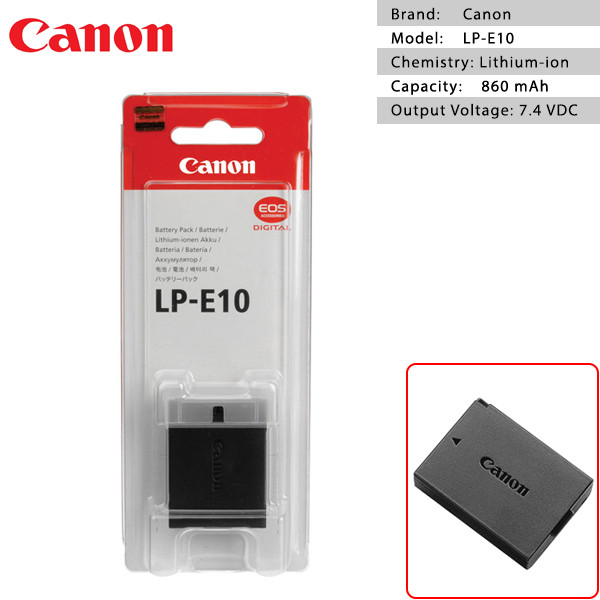 Canon LPE10 Battery for Canon 3000D 1500D 1300D 1200D 1100D (Genuine)