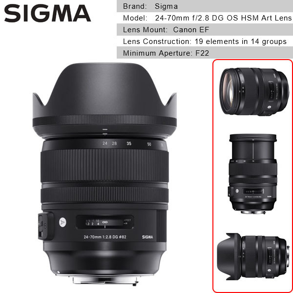 Filter Thread Mm Sigma 24 70mm F2 8 Dg Os Hsm Lens For Canon Lens Bayonet Black Lenses Camera Photo