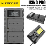 Nitecore USN3 PRO USB Dual-slot Battery Charger for Sony NP-FM500H ,NP-F730 , NP-F750 , NP-F770 , NP-F970 , NP-F550