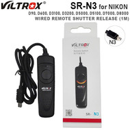 Viltrox SR-N3 Wired Remote Shutter Release (1M) for Nikon D90, D600, D3100, D3200, D5000, D5100, D7000, D8000