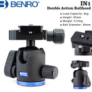 Benro IN1 Double Action Ball Head with PU60 Quick Release Plate (Max Load 8 kg)