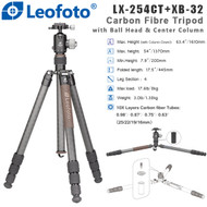 Leofoto LX-254CT+XB-32 Urban Series Carbon Fibre Tripod with Ball Head & Center Column (Max Load 8kg , 4 Section , Twist Lock )