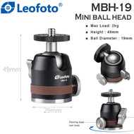 Leofoto MBH-19 Mini Ball Head (Max Load 4kg )