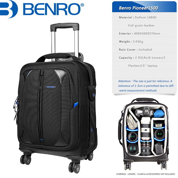 Benro Pioneer 1500 Camera Trolley Case 400 X 300 X 570 Mm Up