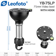Leofoto YB-75LP  75mm Bowl with Hook for 75mm Bowl Video Tripod (Leveling Base)