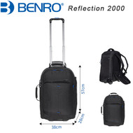 Benro Reflection 2000 Camera Trolley Case (Black , 380 x 280 x 570 mm , Up to 13" Laptop) 