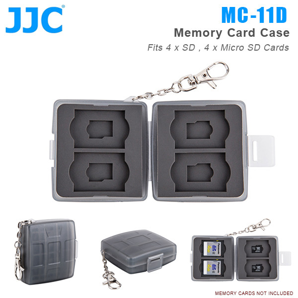 4 Micro SD Cards Storage Dark JJC MC-11D Professional Water-Resistant Memory Card Case Protector for 4 SD Cards 