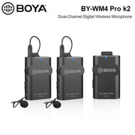 BOYA BY-WM4 Pro K2 Dual-Channel Digital Wireless Lavalier / Lapel Microphone for Smartphone , DSLR (2.4 GHz ,Up to 60m) 