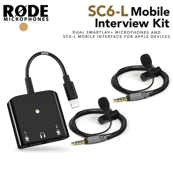 Rode SC6L Mobile Interview Kit with Lightning Interface & 2 smartLav+ Microphones