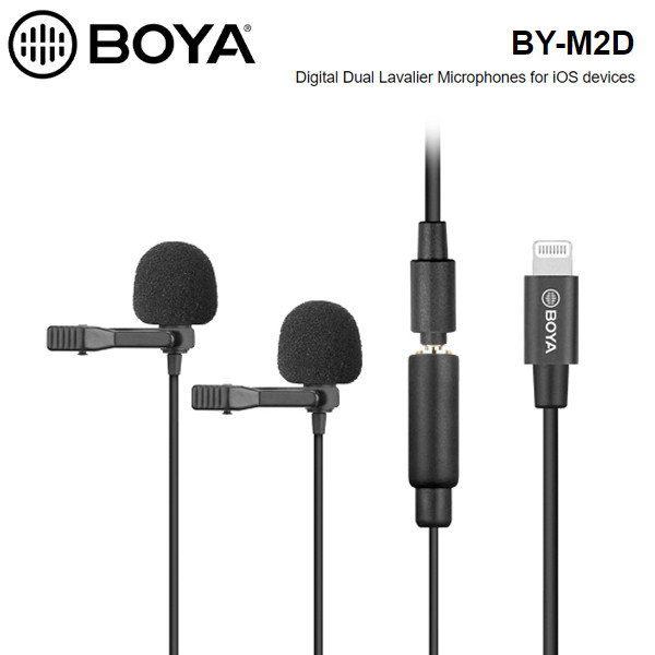BOYA BY-M2D Dual Lavalier / Lapel 