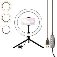 Fotolux 10" 24W LED Ring Light with Tripod & Phone Holder 