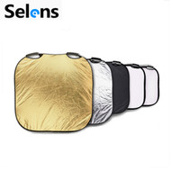 Selens 5 in 1 Square Collapsible Reflector 100 x 100cm with Handle Grips