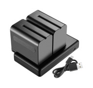 Fotolux Dual NP Batteries and USB Charger Kit for LED Lights