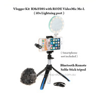 Vlogger Kit RMeY08S with Benro MK10P Selfie and Rode VideoMic Me-L (iOs Lightning port)