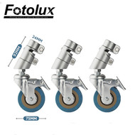 Fotolux 3-in-1 75mm C-stand Roller Wheels Caster Set ( Fits max. Dia. 24mm legs)