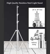 Fotolux QiH-J288SS Stainless Steel Light Stand 2.8m tall ( Large size )