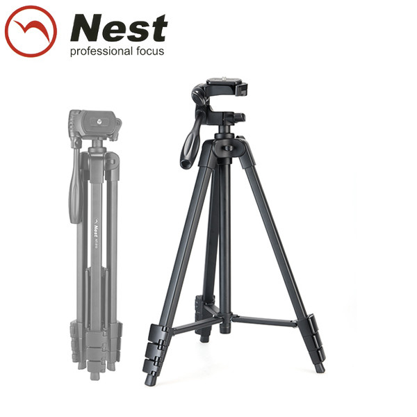 Nest NT510 1.3m Compact Aluminium Video 4section Tripod Kit (Max Load