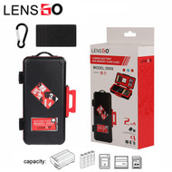 LENSGO D950 Camera Battery / Memory Card Case (Red)