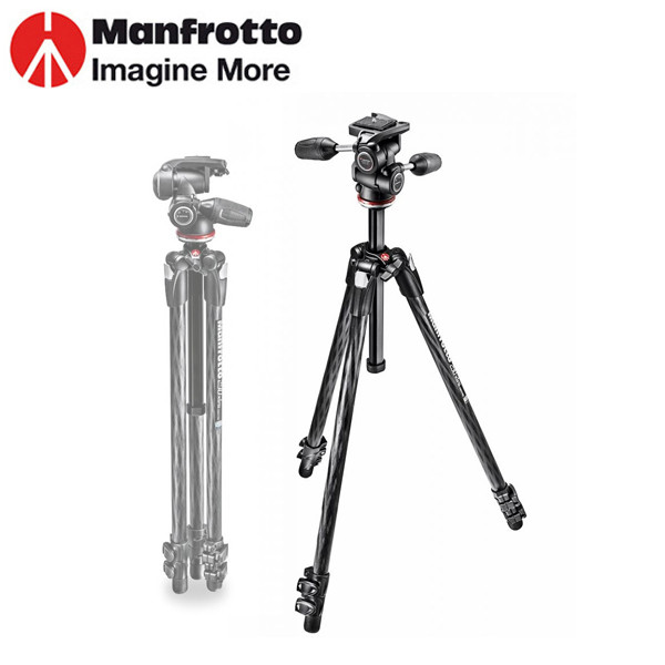 Manfrotto 290 Light Aluminium 3-Section Tripod Kit with MH293D3