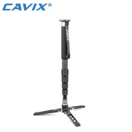 Cavix MPD-325C Carbon Fiber Video 5-section Monopod with Leg Stand (Max Load 10kg ,Twist Lock)