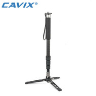 Cavix MPD-284C Carbon Fiber Video 4-section Monopod with Leg Stand (Max Load 8kg ,Twist Lock)