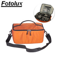 Fotolux 333 Nylon Padded Camera Shoulder Bag - Orange (33 x 23 x 16cm)