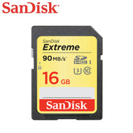 SanDisk Extreme 16GB 90MB/s 600X Class 10 SDHC UHS-I SD Memory Card
