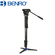 Benro A48FDS4PRO Aluminium 4-Section Video Monopod with S4 Pro Fluid Head (Flip Lock)