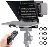 Feelworld TP2A 8" Portable Folding Teleprompter for Smartphone / Up to 8" Tablet / DSLR
