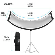 Selens Curved Portrait Reflector 150 x 50 cm ( Silver + Gold + Black + White)