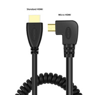 Fotolux Male Micro HDMI (Left Angle) to Male HDMI Cable (0.5m)