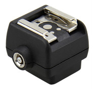 JJC JSC-6  Hot Shoe Adapter with Female PC Sync Outlet