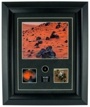 Framed Mars Meteorite Print with Specimen