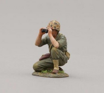 Kneeling USMC Officer with Binoculars, single figure