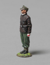 12th SS Panzer Division Tanker Looking Left (leather Italian submarine jacket & camouflage cap) single figure, WWII