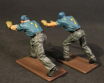 Two Plane Handlers Pushing, USS Saratoga (CV-3), Inter-War Aviation WWII, Single Figure