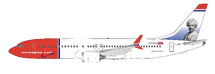 Norwegian Air Shuttle Boeing 737-8 MAX LN-BKB Mark Twain plus stand