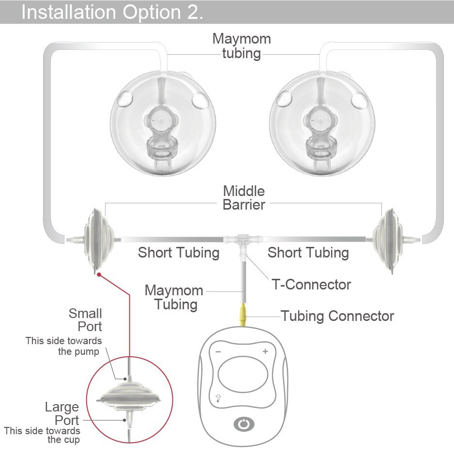 Maymom Tubing Kit for Freemie Cups to Connect to Medela Freestyle Pump