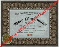 FC-07 Fake Marriage Certificate