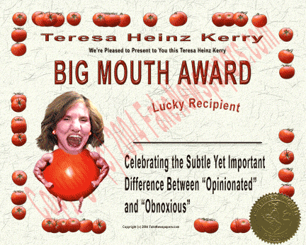 Teresa Heinz Kerry Big Mouth Awards